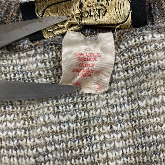 Vintage Celebrity Club Cardigan Sweater Mens Large Fair Isle Grunge Grandpa - Picture 5 of 8